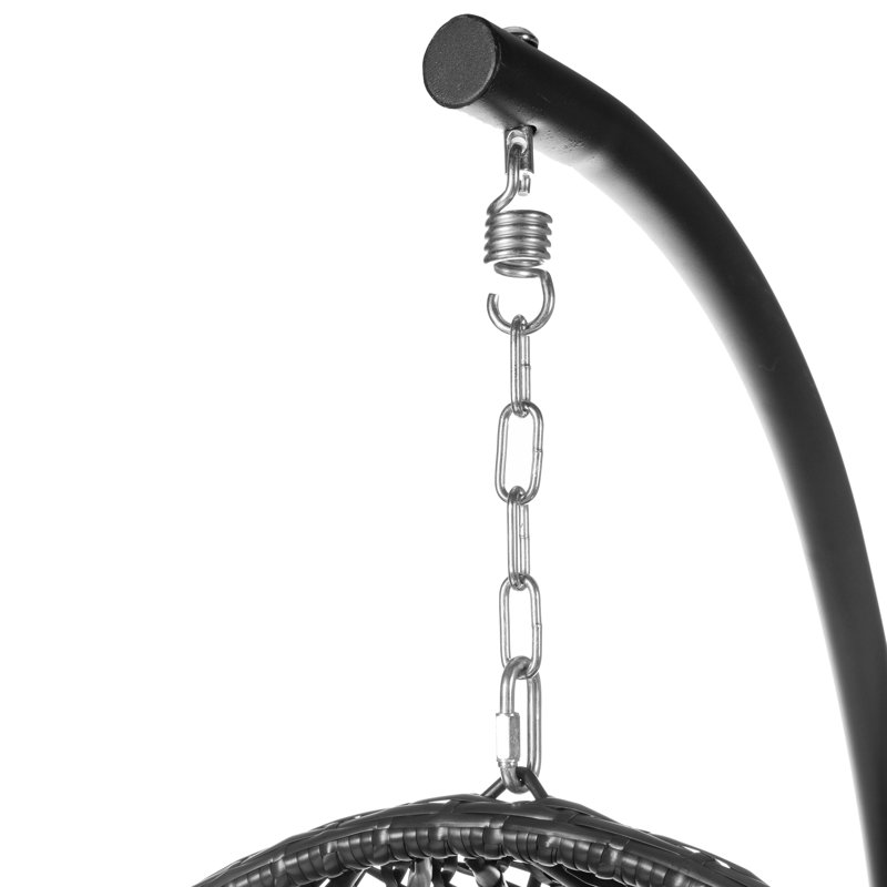 Bart Swing Chair with Stand, Black