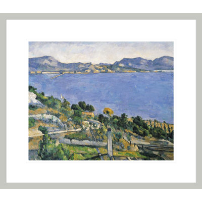 «L'Estaque View of the Bay of Marseille» par Paul Cézanne, impression giclée sur cadre