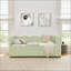 Divan-lit rembourré polyvalent 3 en 1 avec couchette coulissante et poches de rangement latérales, idéal pour les espaces multiples et les espaces restreints-131208704-131208708