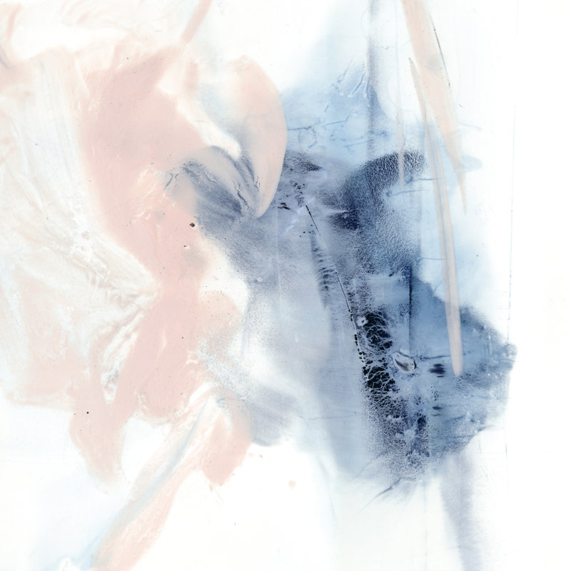 Indigo & Blush III by Ethan Harper - Wrapped Canvas Painting, 30cm H x 30cm W x 3.8cm D