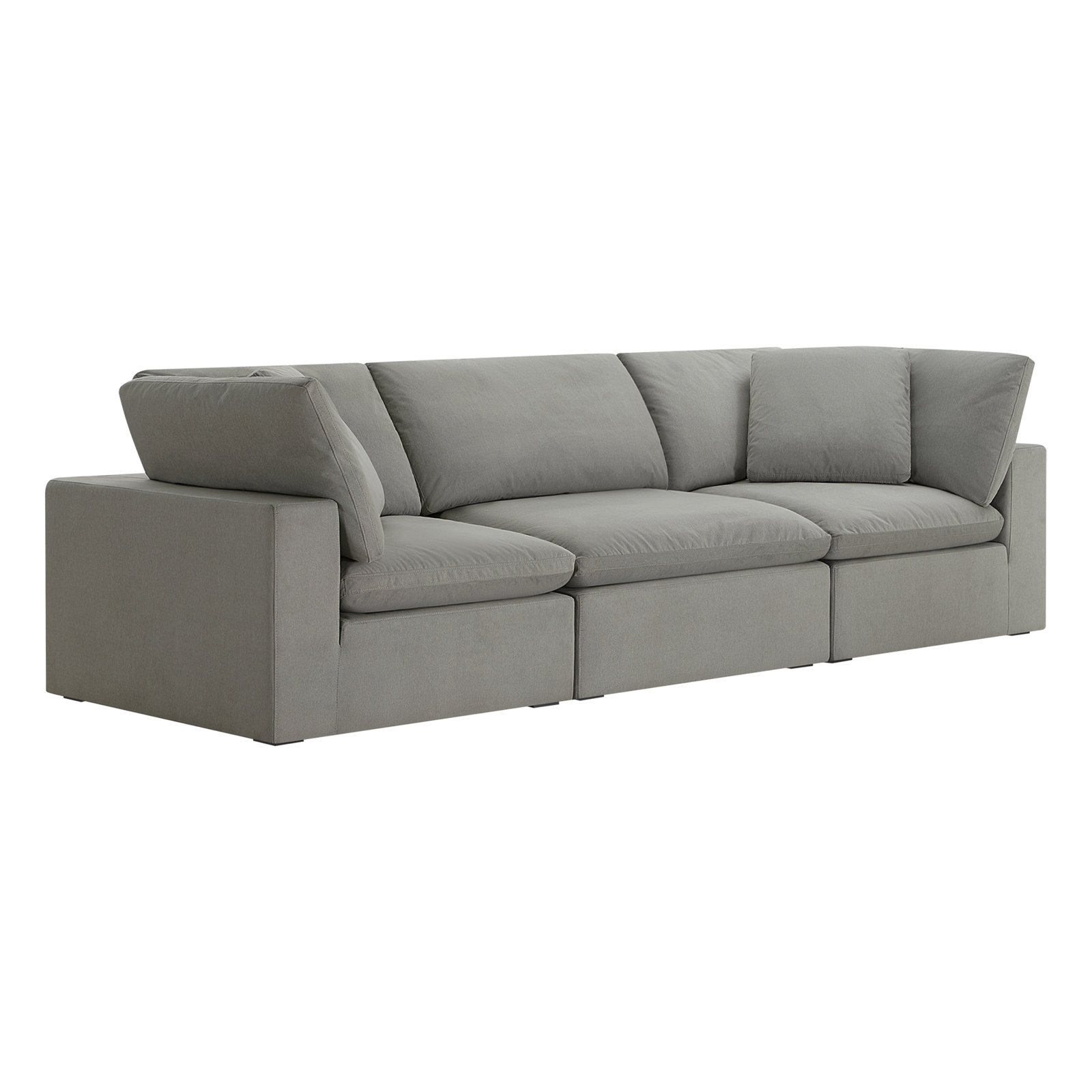 Calana Modular Sectional, Slate, 3 Piece