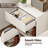 Fluted Nightstands Set Of 2, Modern Mid - Century  Bedside Table With Drawer & Open Storage Shelf, End Table For Bedroom, Living Room, Office, Sofa Side Couch  (White+Oak)-601159074