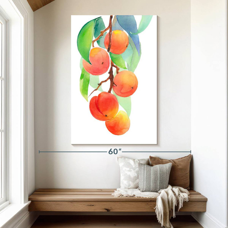 Yarlin Branch Of Peaches, 51" H x 34" W