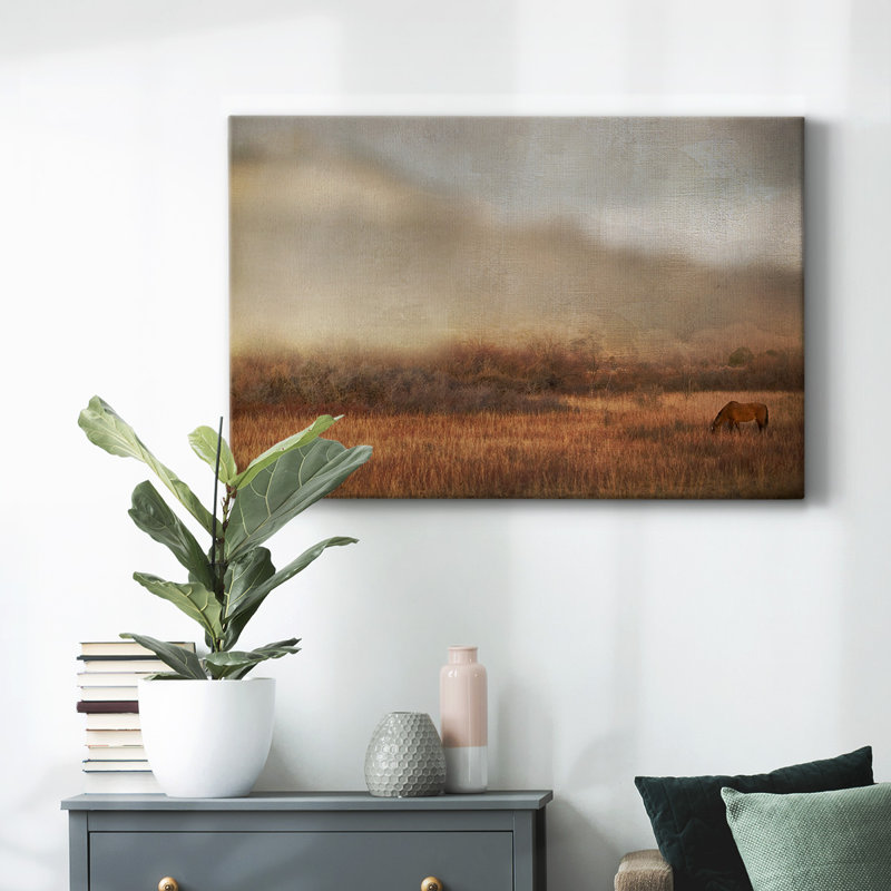 «Grazing at Sunset», toile tendue avec châssis, H 12 po x l 18 po