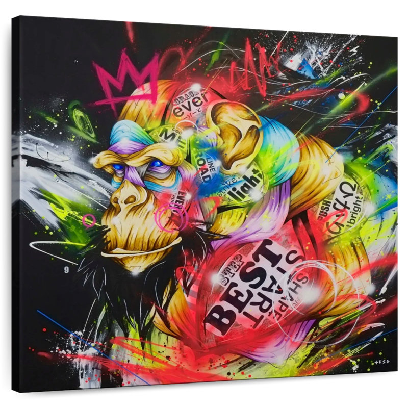 Crowle Samurai Monkey, 33" H x 33" W
