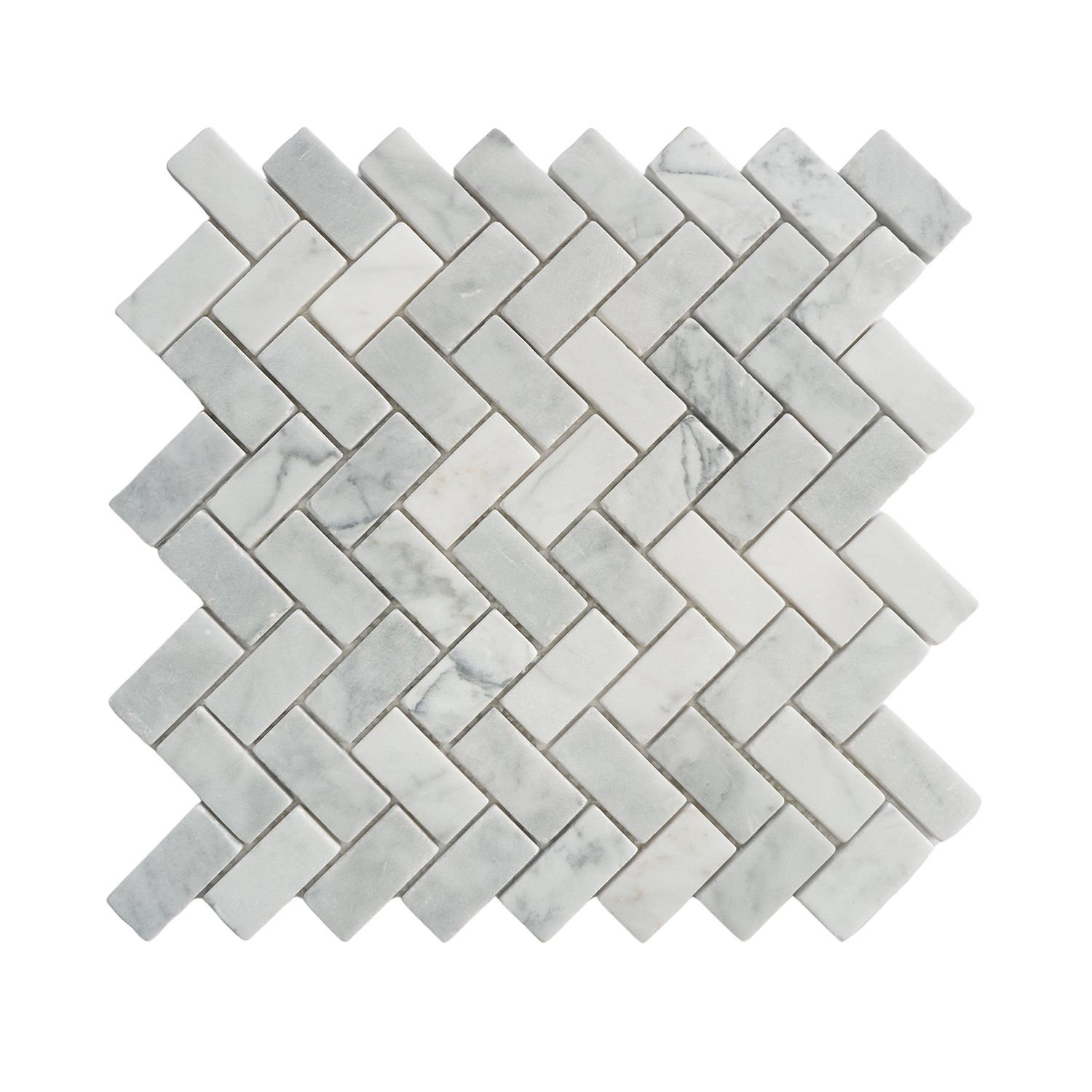 b.o.i Alaska 11" x 11" Natural Stone Herringbone Mosaic Wall & Floor ...