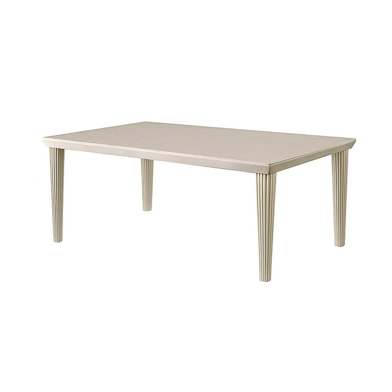 Elegant Rectangular Dining Table With Expandable Leaf