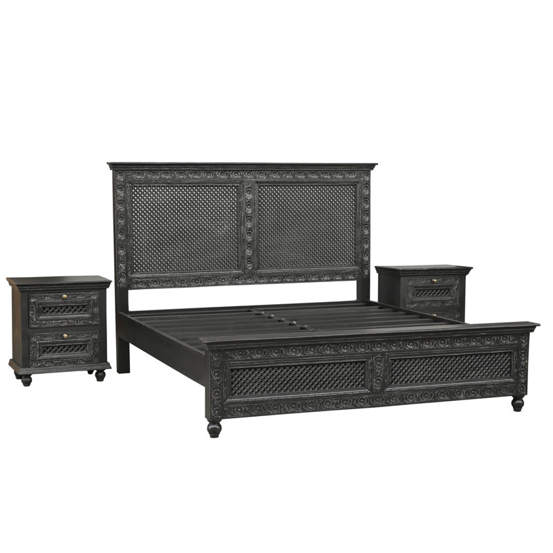 Cactier 3-piece Solid Wood King Bedroom Set