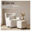 Fauteuil d'appoint pivotant à oreilles Wismestr beige