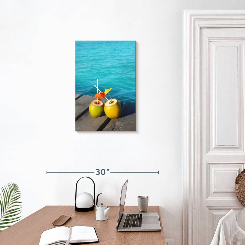 Cocktail Caraïbes à la noix de coco, H 24 po x l 16 po