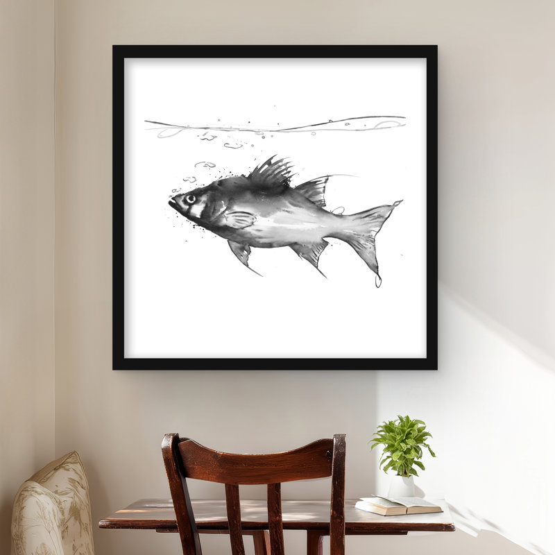 Natation de poisson - reproduction de la faune encadrée