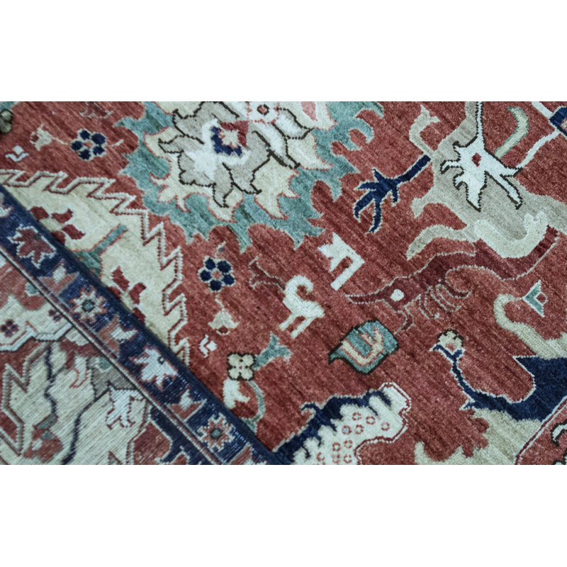 Hand-Knotted High-Quality Red Area Rug