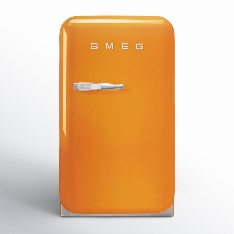 SMEG Style rétro des années 50 Mini réfrigérateur autoportant, Orange, Oui