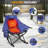 Heated Rocking Chair with Power Bank, Adjustable Temperature Oversized Portable Foldable Camping Chair-1422854576