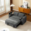 Canapé-lit convertible en tissu gris foncé, style moderne pour la maison