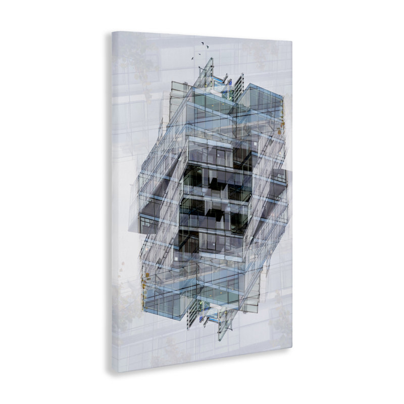 Toile superposée superposée, conception de Robin Vandenabeele, H 24 po x l 16 po