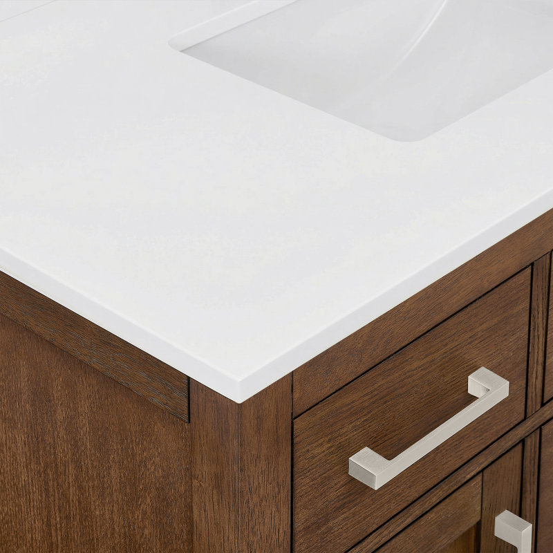 Beckett TK 84'' W Double Vanity, White Cultured Marble, Matte Black, Dark Gray