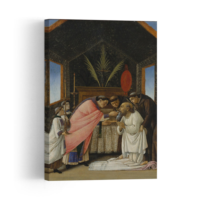 La dernière communion de saint Jérôme, vers 1490. Estampe d'art mural abstraite et contemporaine., H 24 po x l 16 po