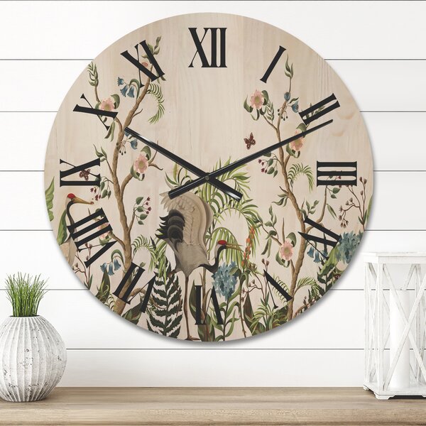 East Urban Home Solid Wood Wall Clock | Wayfair