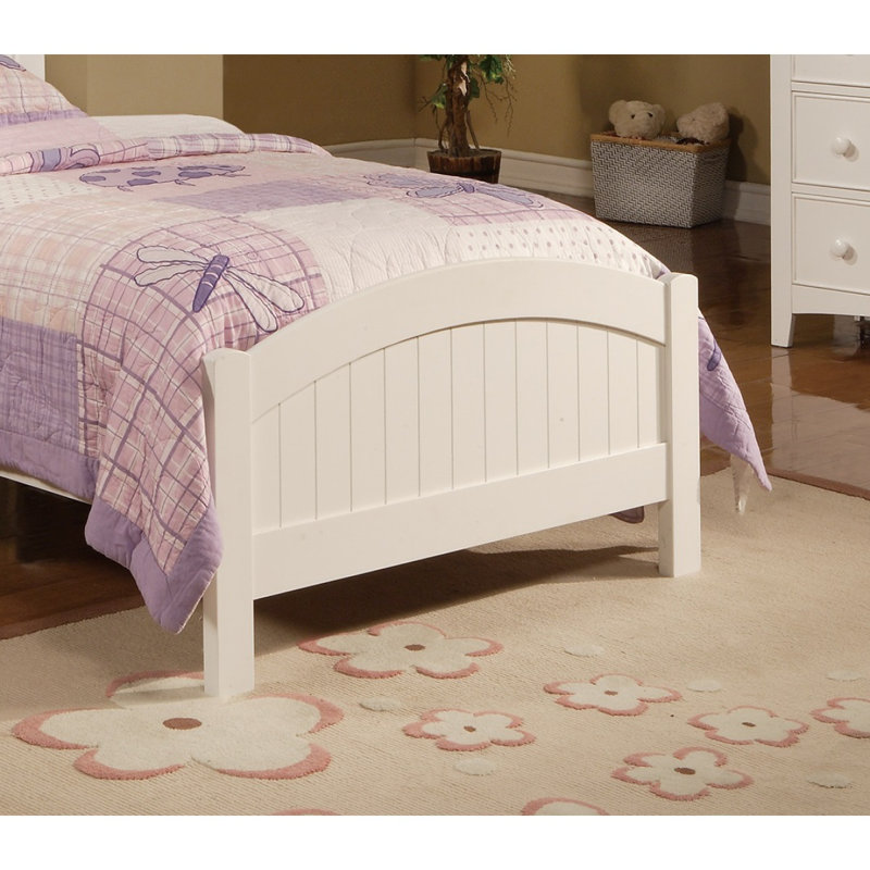 Cadre de lit moderne de couleur blanche pour lit double pour chambre de jeunes