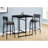 Contemporary 32" Rectangular Table, Counter Height, Black Laminate, Uncommon Kitchen Dining Distinctive