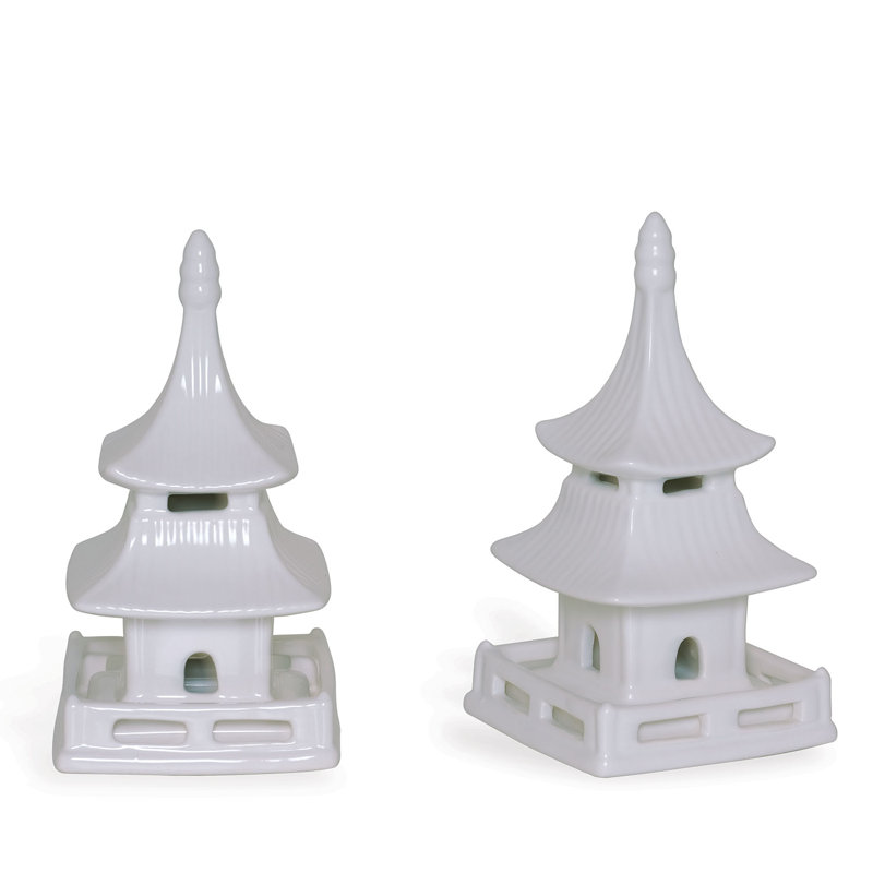 2 Piece Pagoda Objects Set