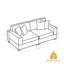 208Cm Square Arms Modular Sofa-556460548