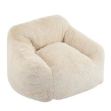 Ben Faux-Fur Bean Bag Chair With Armrests