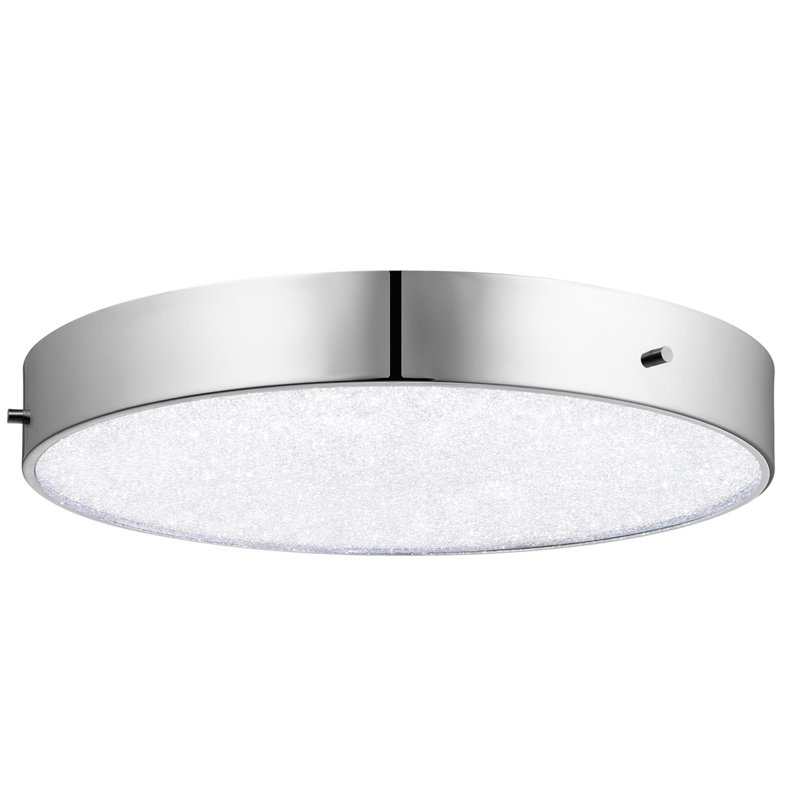 Crystal Moon Glass LED Flush Mount