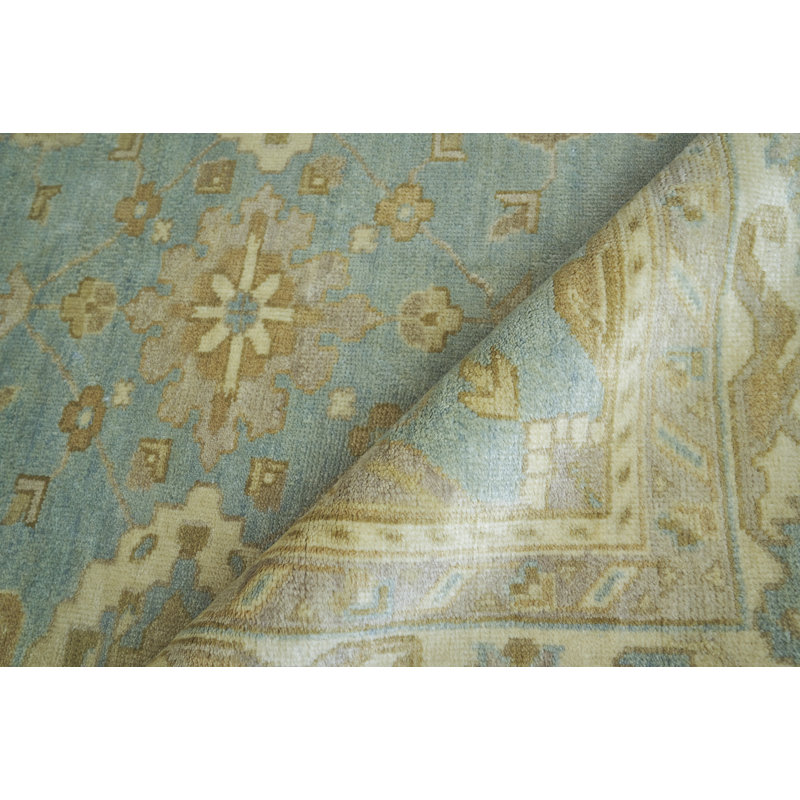 Antique Weave Oushak Hand Knotted Wool Oriental Area Rug, Rectangle 8' x 10'