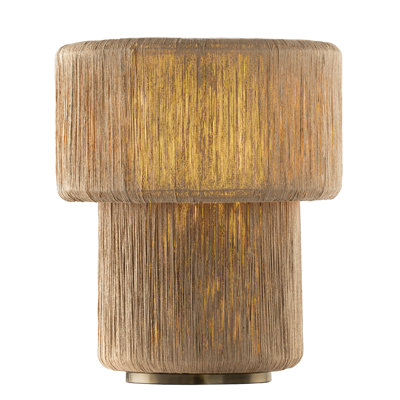 Lampe de table 1 lumière en laiton patiné Troy Lighting Kenai 17 pouces de large