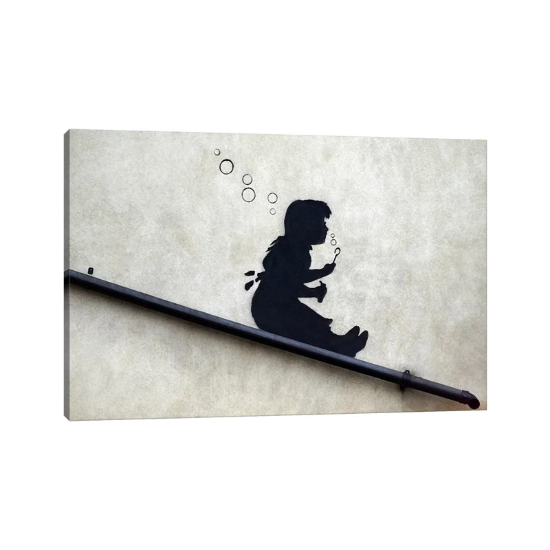 Bubble Girl - Wrapped Canvas Painting, 66.04 cm H x 45.72 cm W x 1.91 cm D