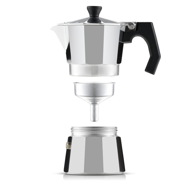 Electric Cordless Espresso Cuban Coffee Maker Adjustable to Cups Color COPER