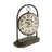 Industrial Analog Metal Quartz Movement / Crystal Tabletop Clock in Bronze