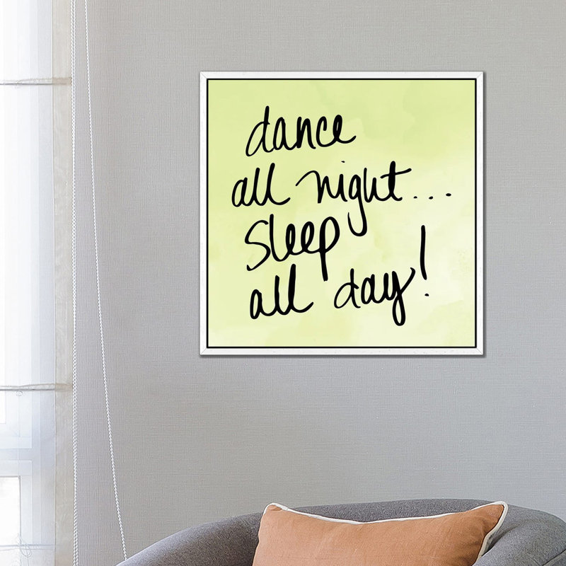 Dance And Sleep by Sd Graphics Studio - Print on Canvas, 66.04 cm H x 66.04 cm W, White Floater Frame
