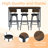 Rustic Brown Dining Table Sets, Industrial Mdf Metal, Perfect For Small Spaces