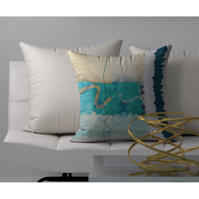 Abstract Reversible Throw Pillow, 20"x20"