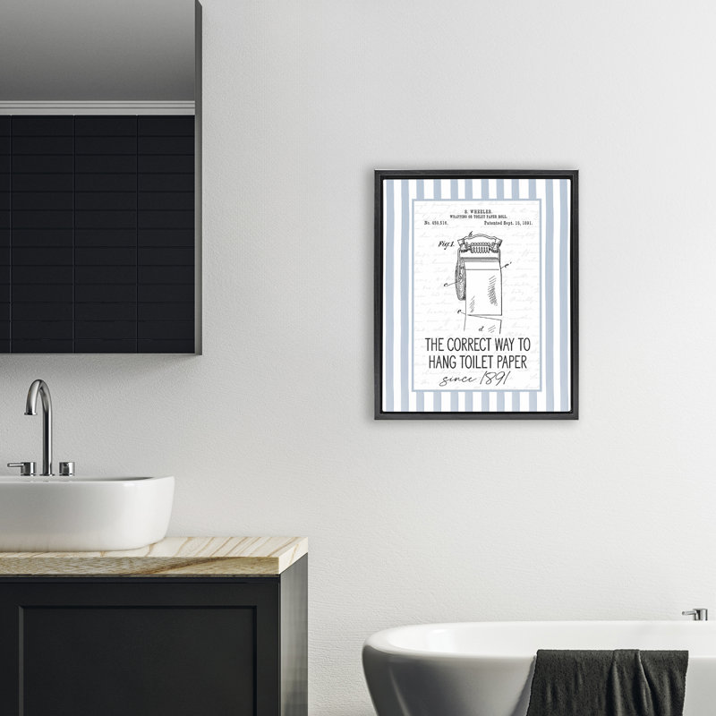 Cadre flottant pour papier hygiénique Cor Way, Cadre flottant noir de jais, H 21 po x l 17 po
