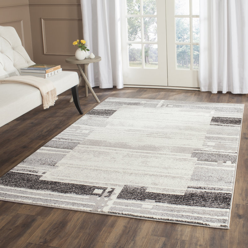 Tapis crème / gris Casey-Marie, Rectangle 8 pi x 10 pi