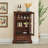 Maroon Solid Wood+Glass Display Cases
