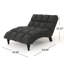 Chaise longue sans accoudoirs capitonnée Wynkoop-30689662
