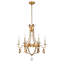 6 Light Traditional Antique Gold Chandelier