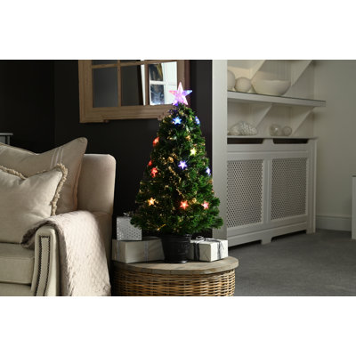 Lighted Artificial Pine Christmas Tree