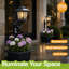 Lampadaire solaire avec pot de fleurs-133418191