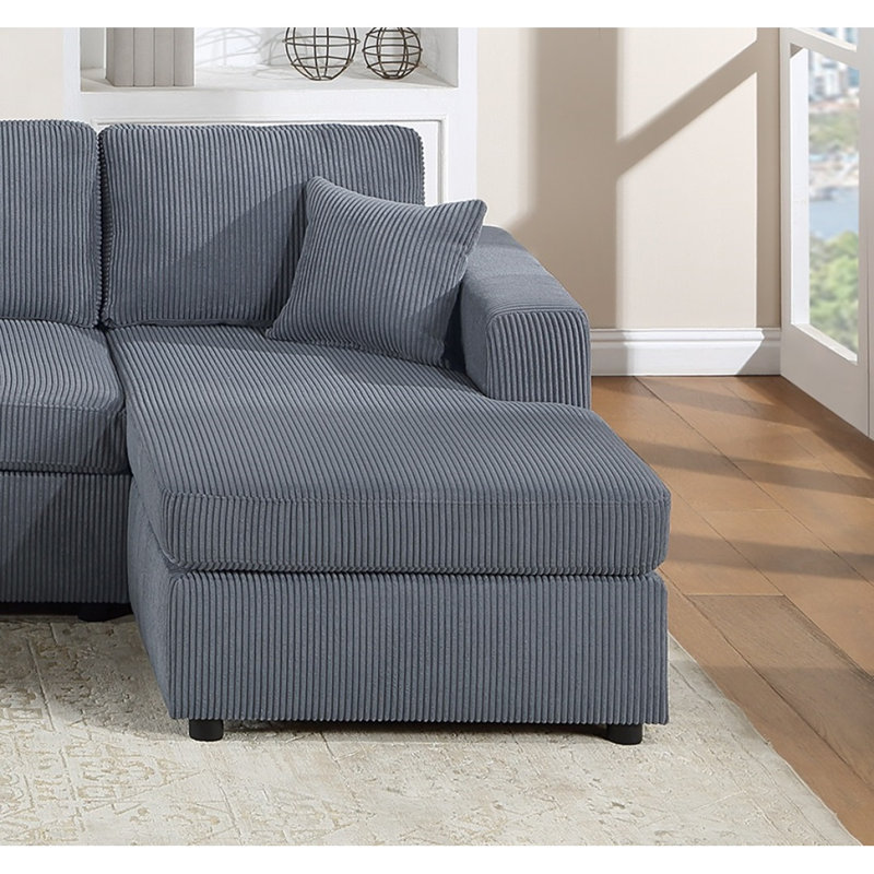 Canapé moderne avec canapé modulaire 2 pièces LAF et RAF, Dark Grey