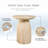Fulcher Stone-Like 17"W Pedestal End Table with Travertine Effect-2069962508