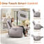 Ensemble de salon inclinable 3 pièces en cuir synthétique respirant - 2 fauteuils inclinables, causeuse avec chargement USB-1477226201