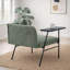 Chaise d'appoint rembourrée Minimalist avec table d'appoint intégrée et pieds en métal-1044670519