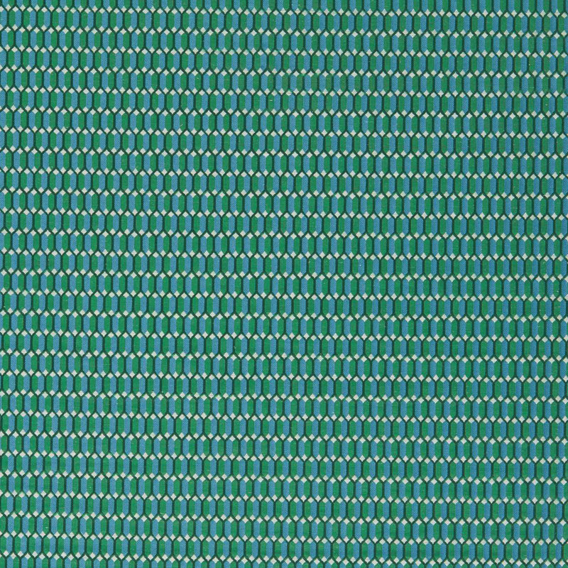Domino Trellis Fabric, Huntsman Green