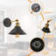Vintage 30.5cm Black Iron Cone Wall Light